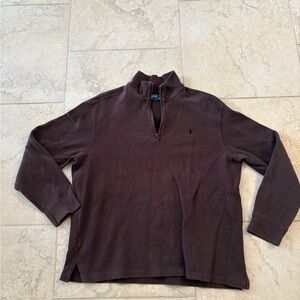 Brown Quarter-Zip Pullover polo Ralph Lauren